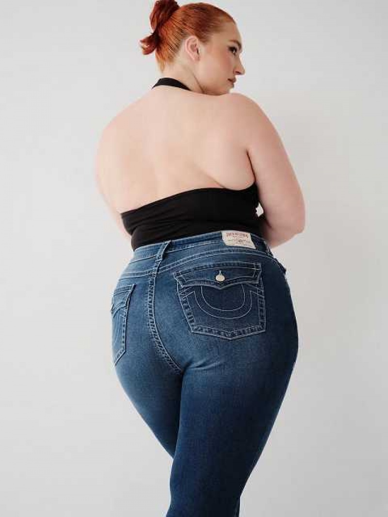 Jeans Skinny True Religion Jennie Mid Rise Curvy Mujer Azules Oscuro | Colombia-CJLPGBQ92