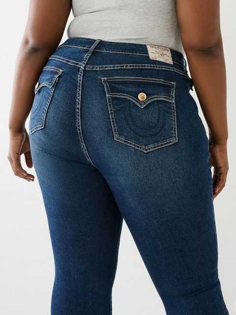 Jeans Skinny True Religion Plus Jennie Mid Rise Flap Mujer Azul Marino | Colombia-EDKSIXY47