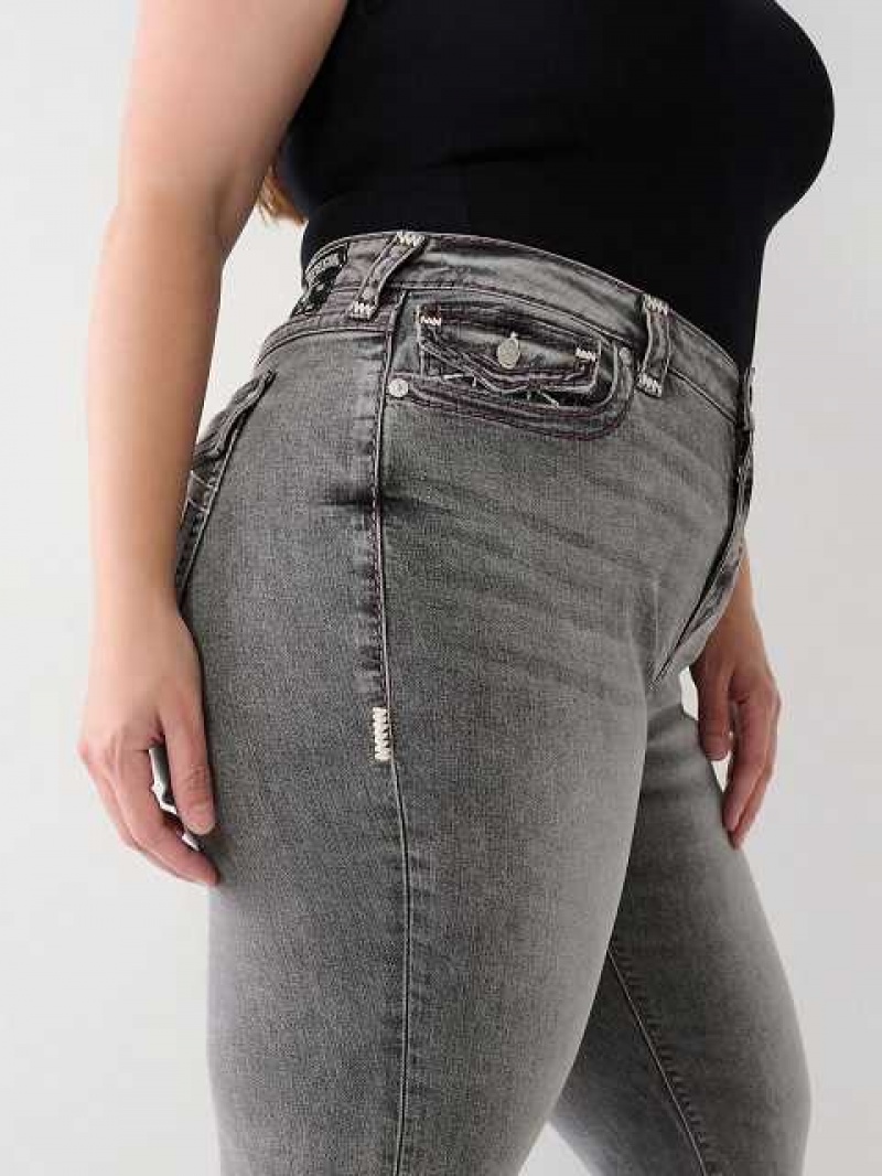 Jeans Straight True Religion Plus Billie Mujer Gris Oscuro | Colombia-MTDPEBQ52