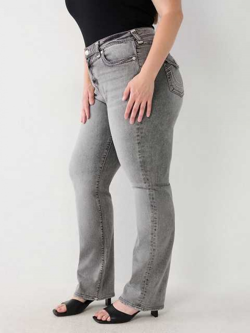 Jeans Straight True Religion Plus Billie Mujer Gris Oscuro | Colombia-MTDPEBQ52