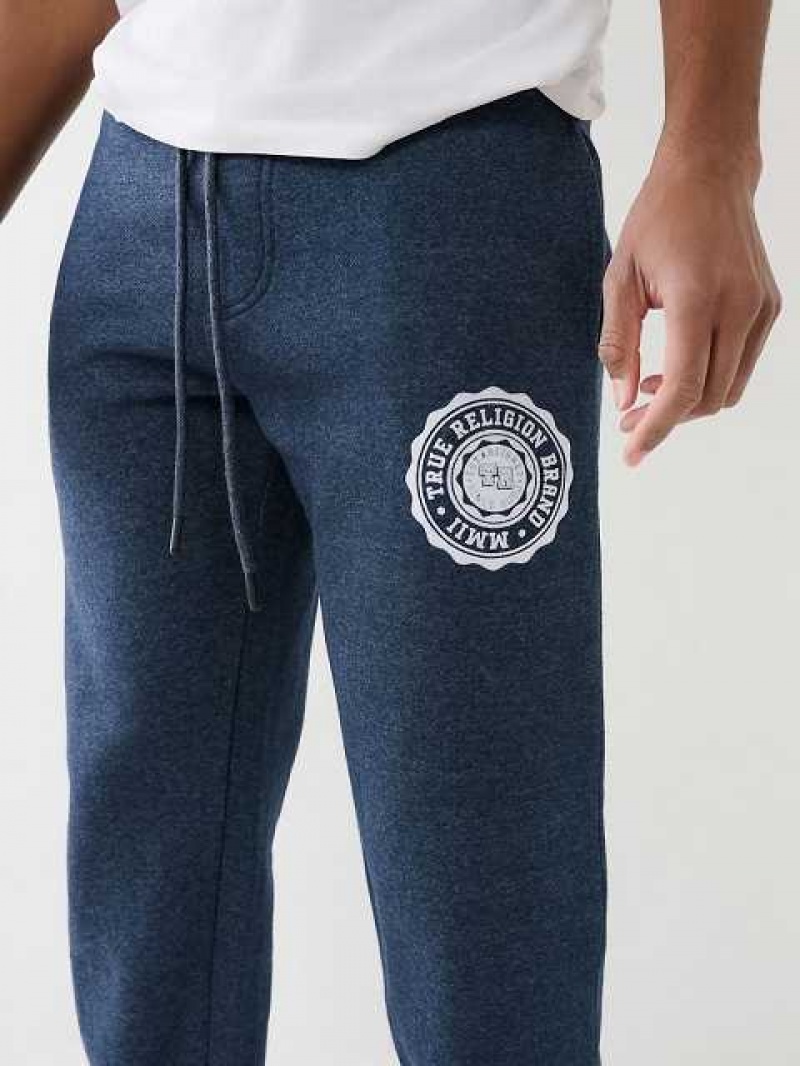 Pantalon Jogger True Religion Stamp True Religion Drawstring Hombre Azul Marino Gris | Colombia-YSKJHLW09