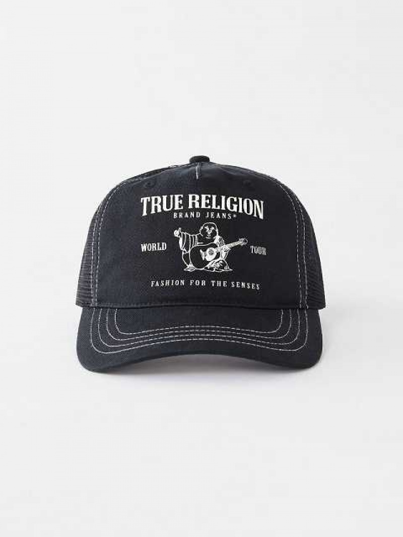 Sombrero True Religion Buddha Trucker Unisex Negras | Colombia-VJLHTKQ25