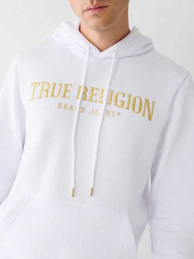 Sudadera con Capucha True Religion True Logo Hombre Blancas | Colombia-UOFDNJC09